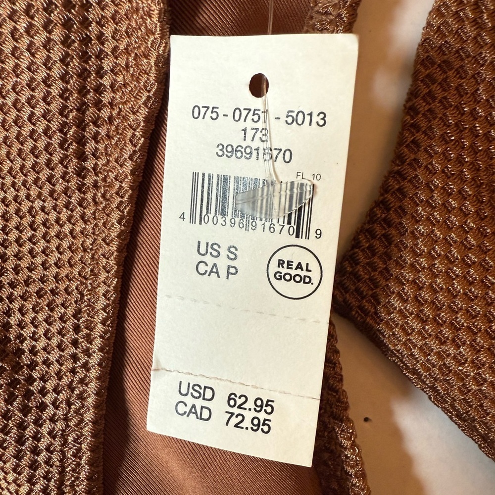 Aerie One Piece Shine Pique Wrap Swimsuit Cut Out Full Coverage Size Small NWT - Picture 11 of 12